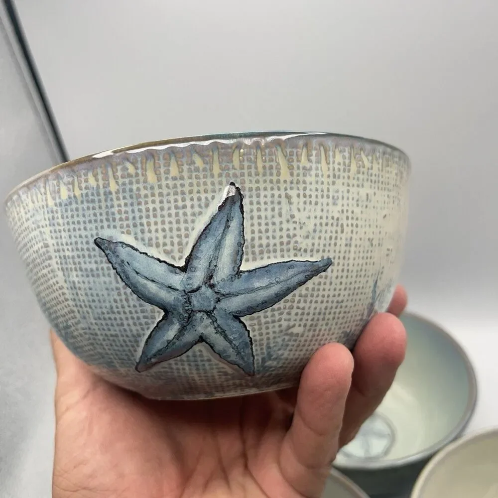 Cracker Barrel Sand Dollar Bowls Susan Winget - Set Of 4